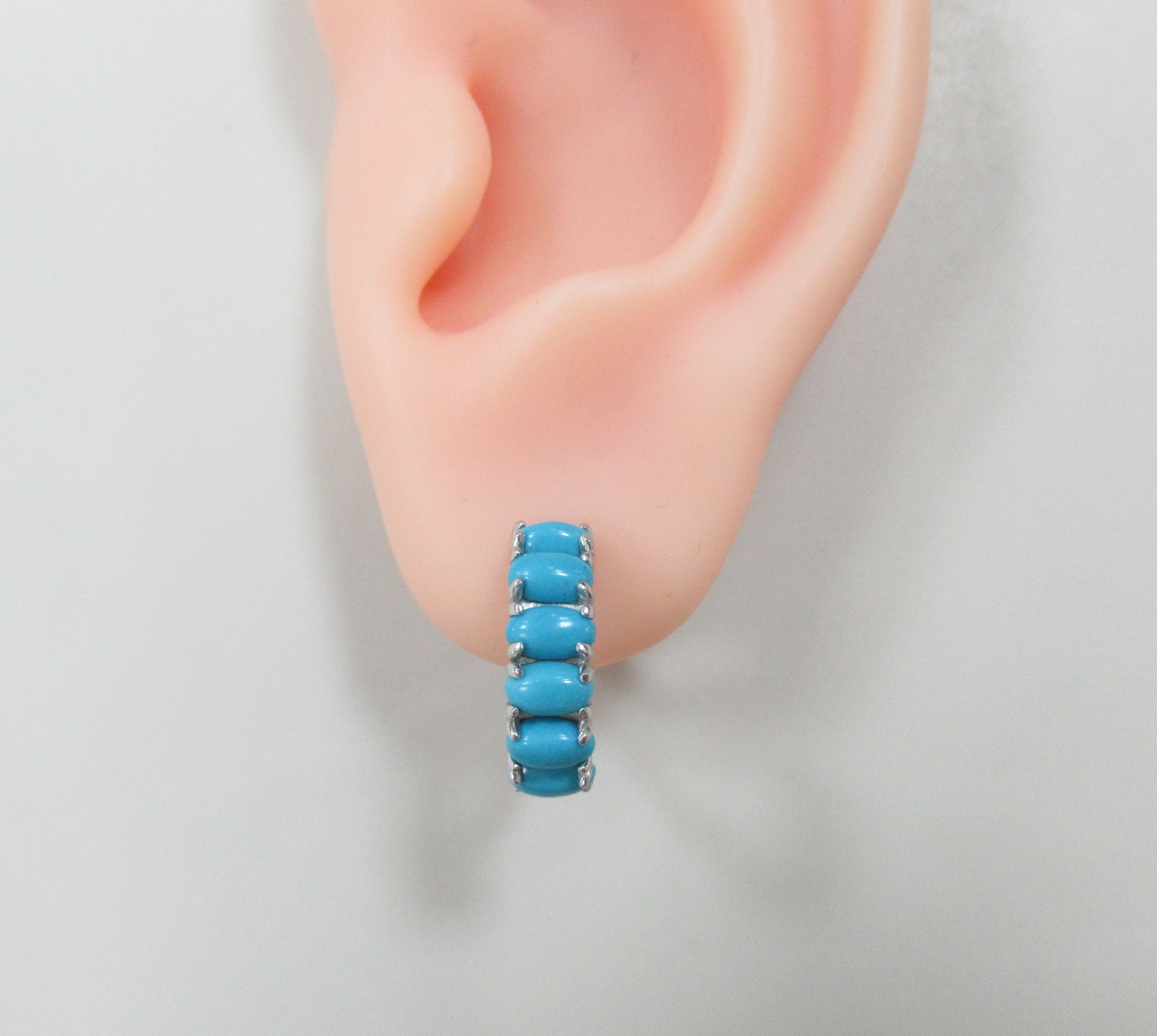 Серебряные серьги с бирюзой